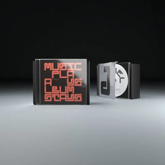 Jewel CD-01, svart aluminium Display til Cd-plater - 2 stk 