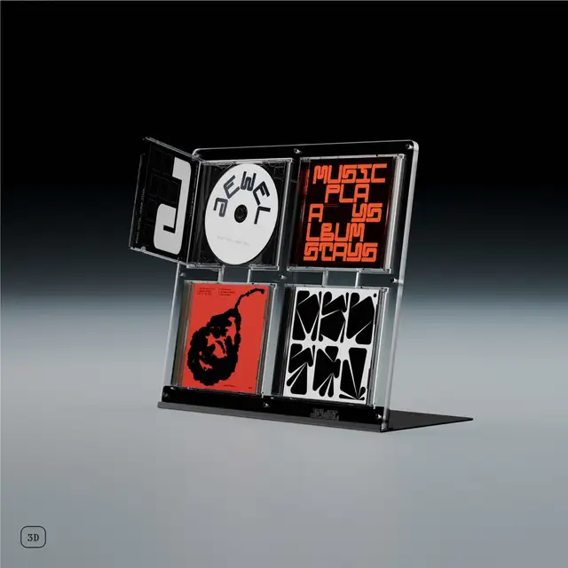 Jewel CD-04, transparent akryl Display til Cd-plater 