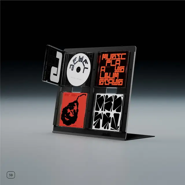 Jewel CD-04, svart aluminium Display til Cd-plater 