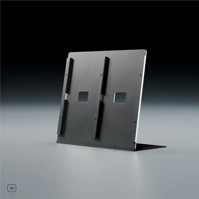 Jewel CD-04, børstet aluminium Display til Cd-plater 