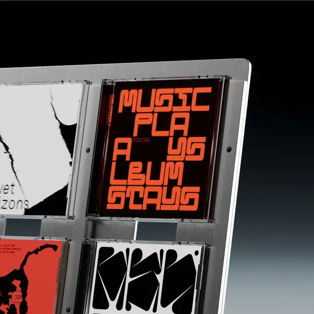 Jewel CD-04, børstet aluminium Display til Cd-plater 