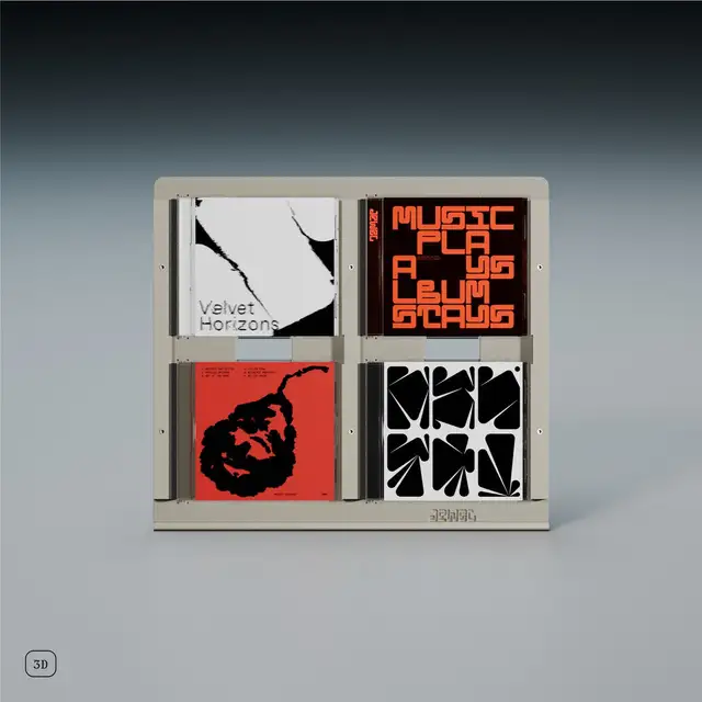 Jewel CD-04, champagne aluminium Display til Cd-plater 