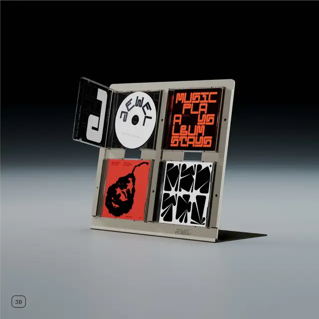 Jewel CD-04, champagne aluminium Display til Cd-plater 