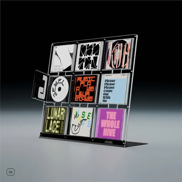 Jewel CD-09, transparent akryl Display til Cd-plater 