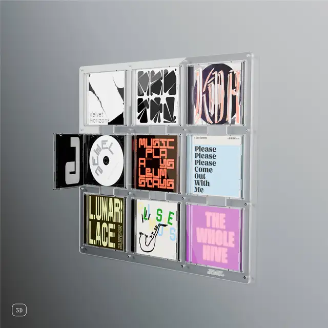 Jewel CD-09, transparent akryl Display til Cd-plater 