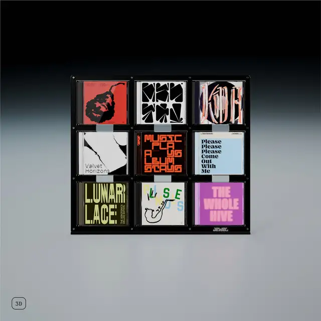 Jewel CD-09, svart akryl Display til Cd-plater 