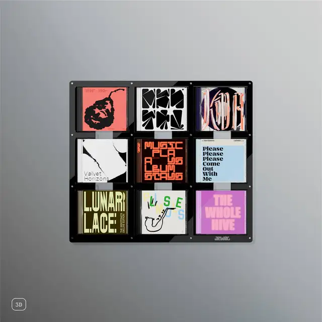 Jewel CD-09, svart akryl Display til Cd-plater 