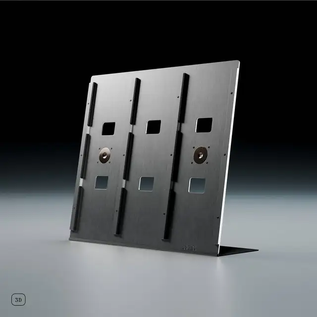 Jewel CD-09, børstet aluminium Display til Cd-plater 