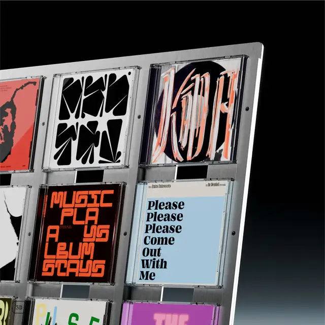 Jewel CD-09, børstet aluminium Display til Cd-plater 