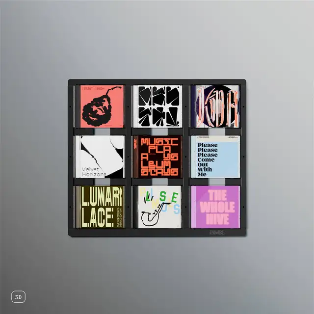 Jewel CD-09, svart aluminium Display til Cd-plater 