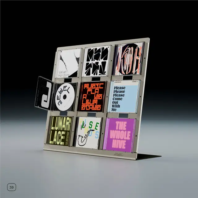 Jewel CD-09, champagne aluminium Display til Cd-plater 