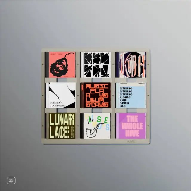 Jewel CD-09, champagne aluminium Display til Cd-plater 