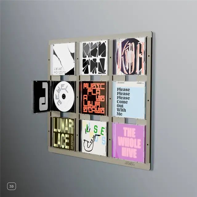 Jewel CD-09, champagne aluminium Display til Cd-plater 