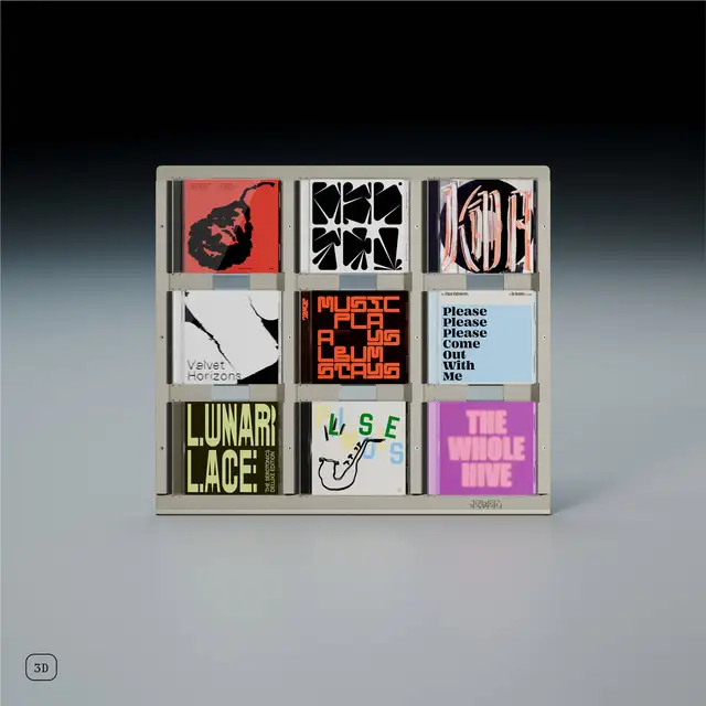 Jewel CD-09, champagne aluminium Display til Cd-plater 