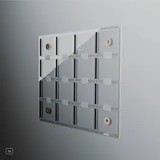 Jewel CD-16, transparent akryl Display til Cd-plater