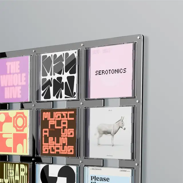 Jewel CD-16, transparent akryl Display til Cd-plater 