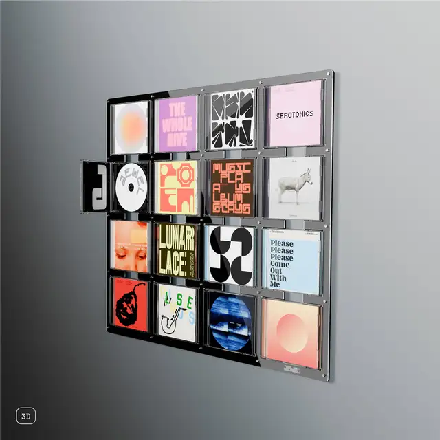 Jewel CD-16, transparent akryl Display til Cd-plater 