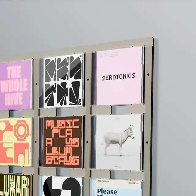 Jewel CD-16, champagne aluminium Display til Cd-plater 