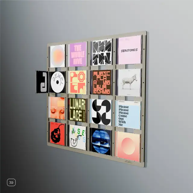 Jewel CD-16, champagne aluminium Display til Cd-plater 