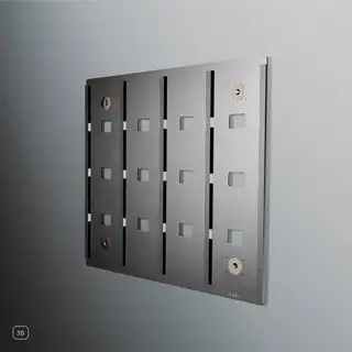 Jewel CD-16, børstet aluminium Display til Cd-plater