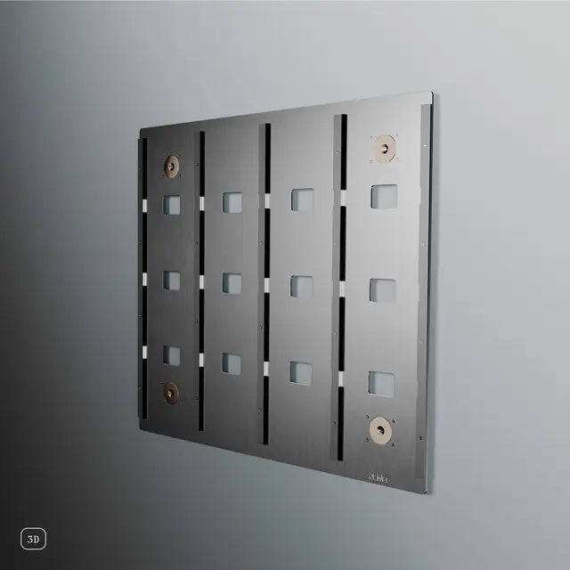 Jewel CD-16, børstet aluminium Display til Cd-plater 