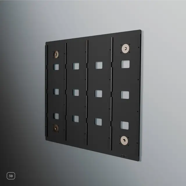 Jewel CD-16, svart aluminium Display til Cd-plater 