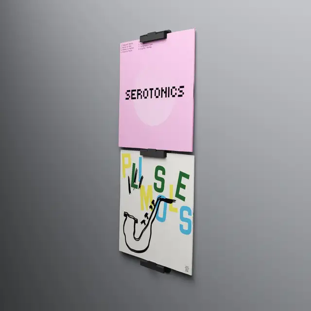 Jewel LP-02, svart aluminium Display til 2 stk LP-plater 