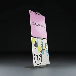 Jewel LP-02, champagne aluminium,med fot Display til 2 stk LP-plater