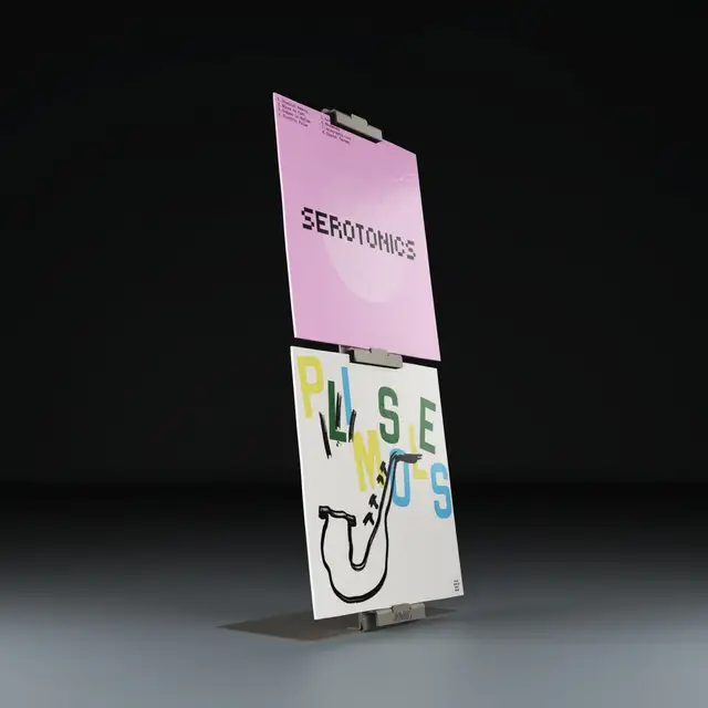 Jewel LP-02, champagne aluminium,med fot Display til 2 stk LP-plater 