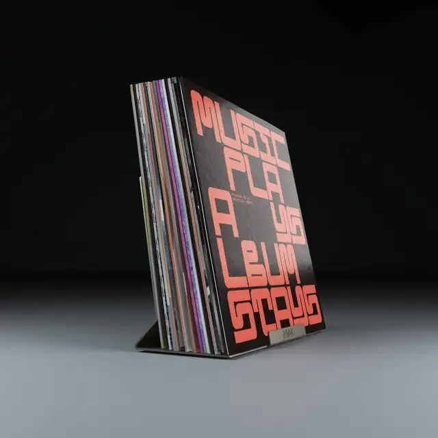 Jewel LP-20, champagne aluminium Display/holder til ca. 20 LP-plater 