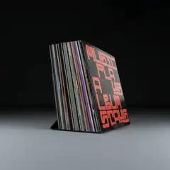 Jewel LP-40, svart aluminium Display/holder til ca. 40 LP-plater