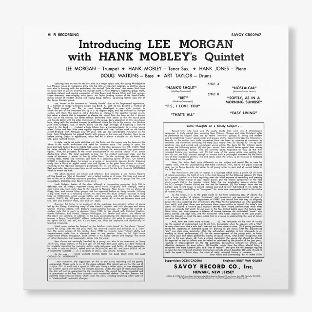 Lee Morgan Introducing Lee Morgan - LTD (LP) 