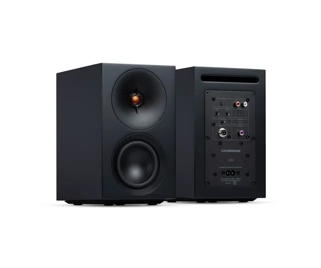Cambridge L/R S, aktiv høyttaler, svart Bluetooth, RCA/optisk inngang 