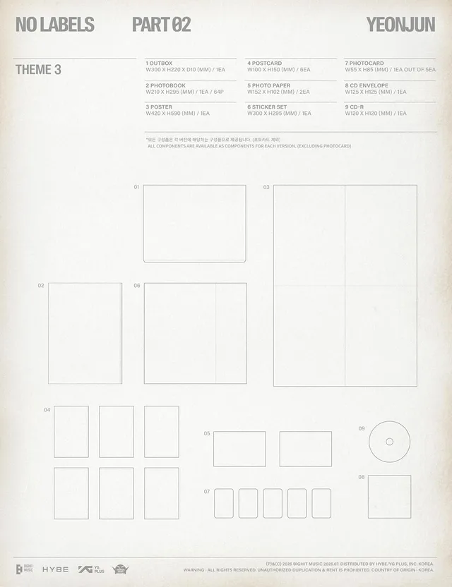 Yeonjun (TXT) No Labels: Part 02 (Theme 3) (CD) 