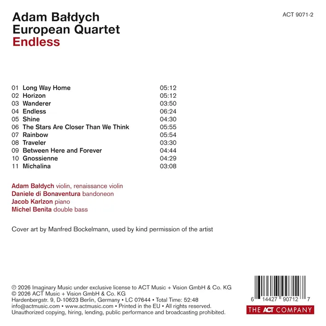 Adam Baldych European Quartet Endless (CD) 