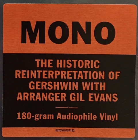 Miles Davis Porgy And Bess - Mono (US Version) (LP) 