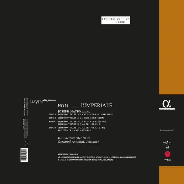Kammerorchester Basel Haydn 2032, Vol. 14 - L'Imperiale (2LP) 