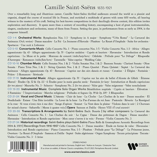 Diverse Artister Saint-Saëns Edition 2021 (34CD) 
