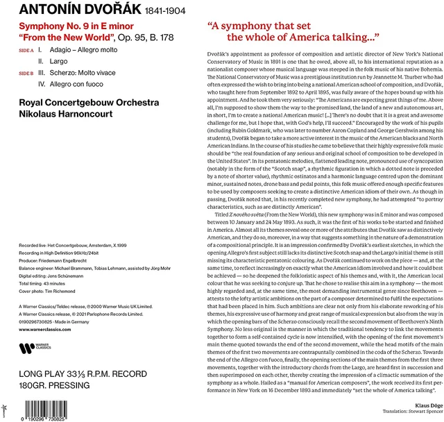 Nikolaus Harnoncourt Dvorak: Symphony No.9… (LP) 