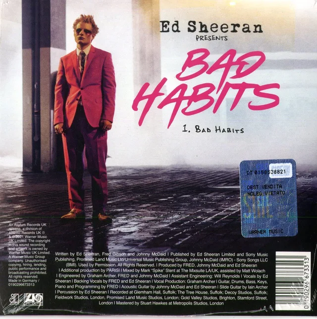 Ed Sheeran Bad Habits (CD-Single) 
