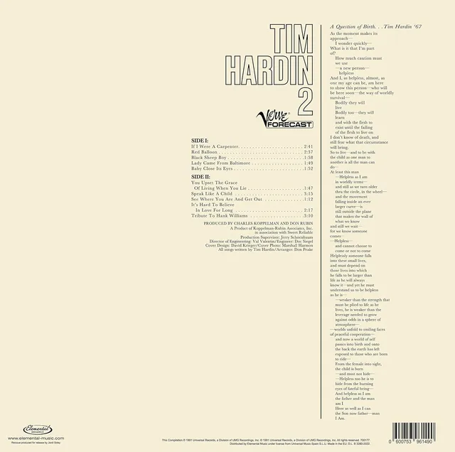 Tim Hardin Tim Hardin 2 (LP) 