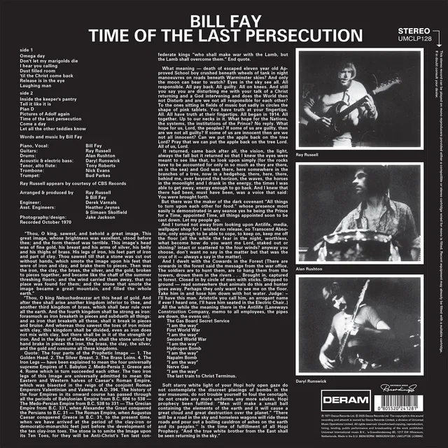 Bill Fay Time Of The Last Persecution (LP) 