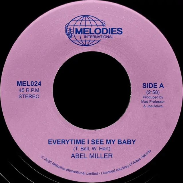 Abel Miller & Mad Professor Everytime I See My Baby (7") 