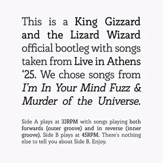King Gizzard &amp; The Lizard Wizard Songs From I'm In Your Mind Fuzz… (LP)