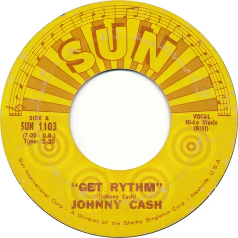 Johnny Cash Get Rythm (7'') 