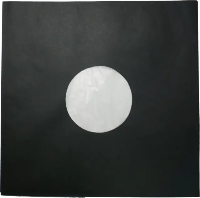 Innercover for LP / 12", svart Foret på innsiden 