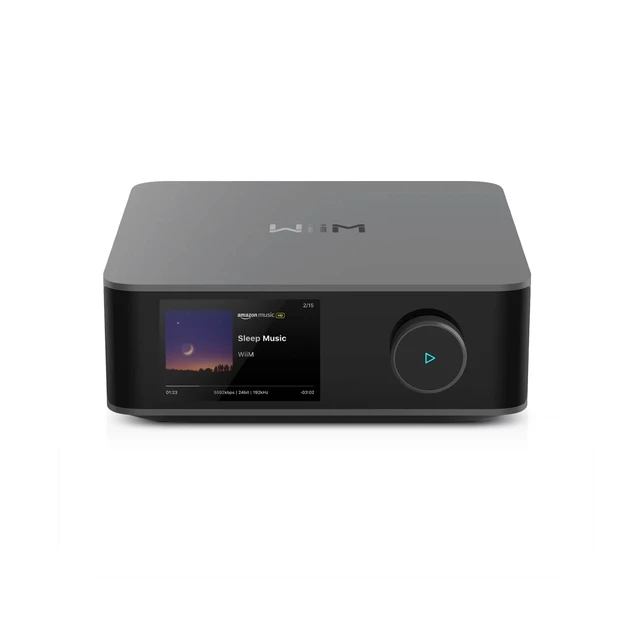 WiiM Amp Ultra, streaming-forsterker 2x100 watt, HDMI-ARC, Bluetooth, grafitt 
