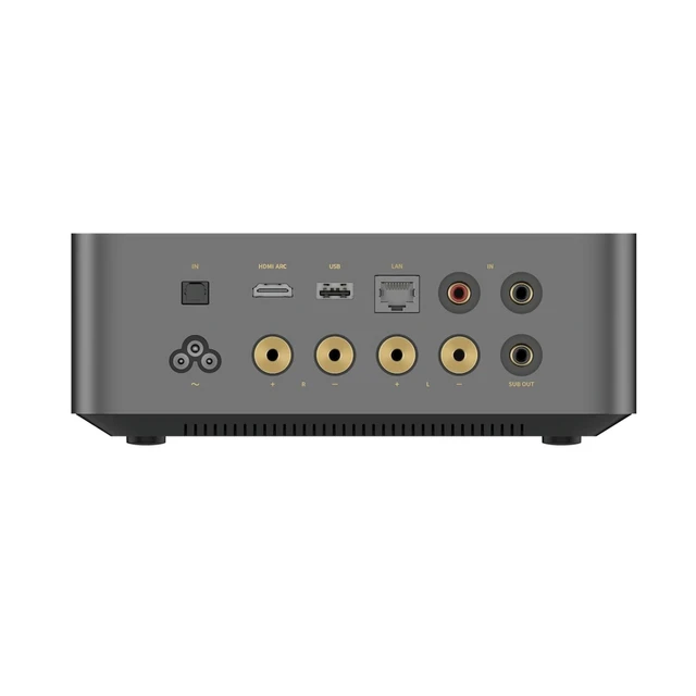 WiiM Amp Ultra, streaming-forsterker 2x100 watt, HDMI-ARC, Bluetooth, grafitt 