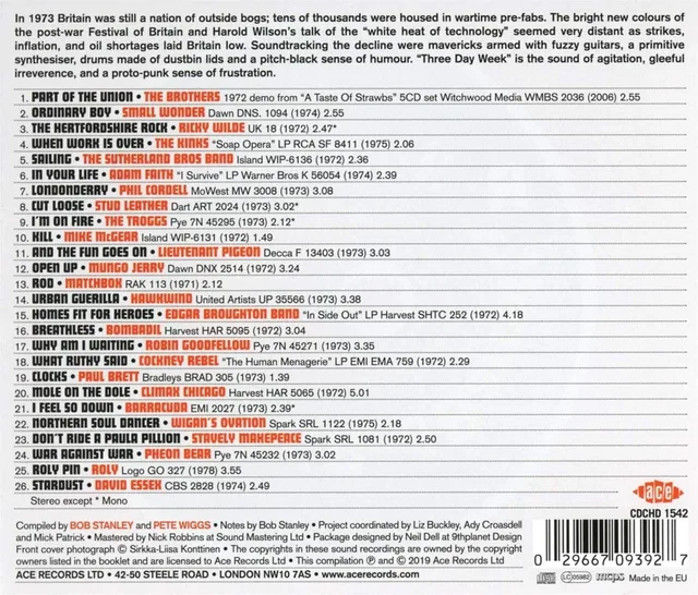 Bob Stanley & Pete Wiggs Three Day Week (CD) 