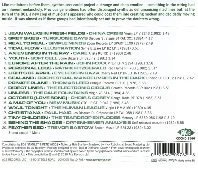 Bob Stanley & Pete Wiggs The Tears Of Technology (CD) 